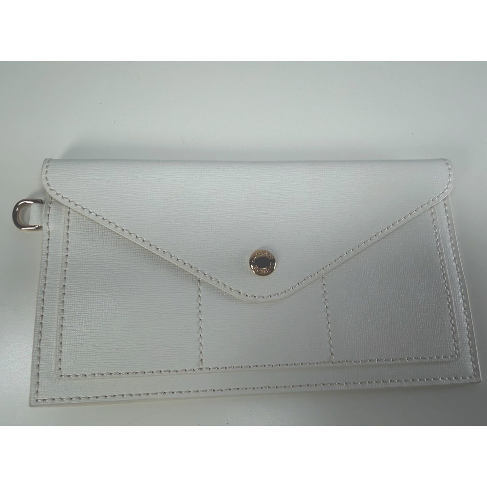 Dooney & Bourke Ashby Envelope Clutch pouch white Saffiano Leather No Strap *